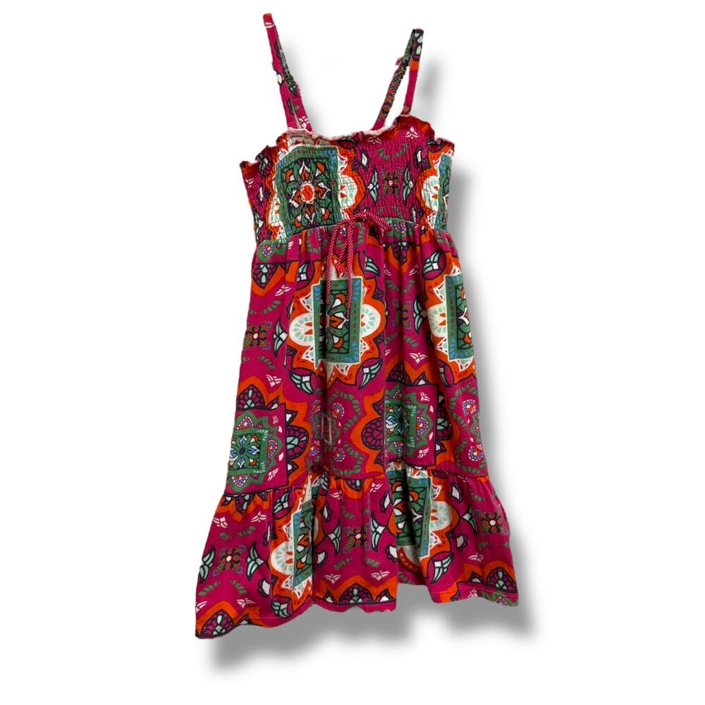 Old Navy‎ Girls Dress Sz S 6-7 Pink Orange Green Colorful Knit Sundress NEW